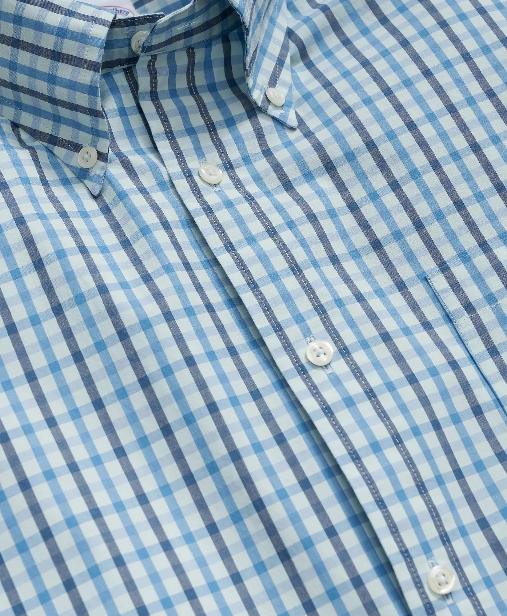 Stretch Cotton Non-Iron Polo Button Down Collar, Graph Check Shirt