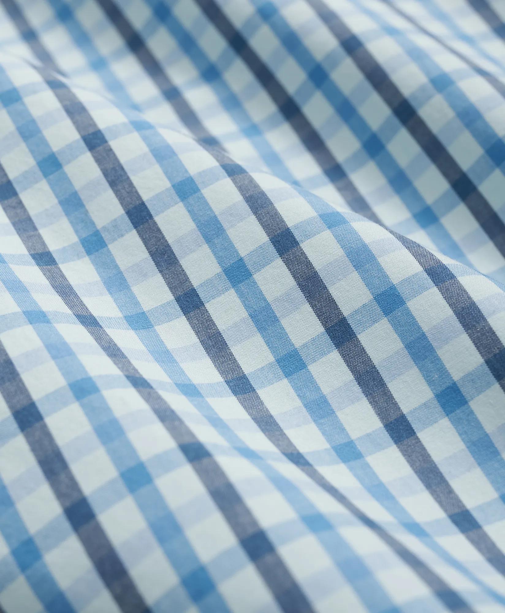 Stretch Cotton Non-Iron Polo Button Down Collar, Graph Check Shirt
