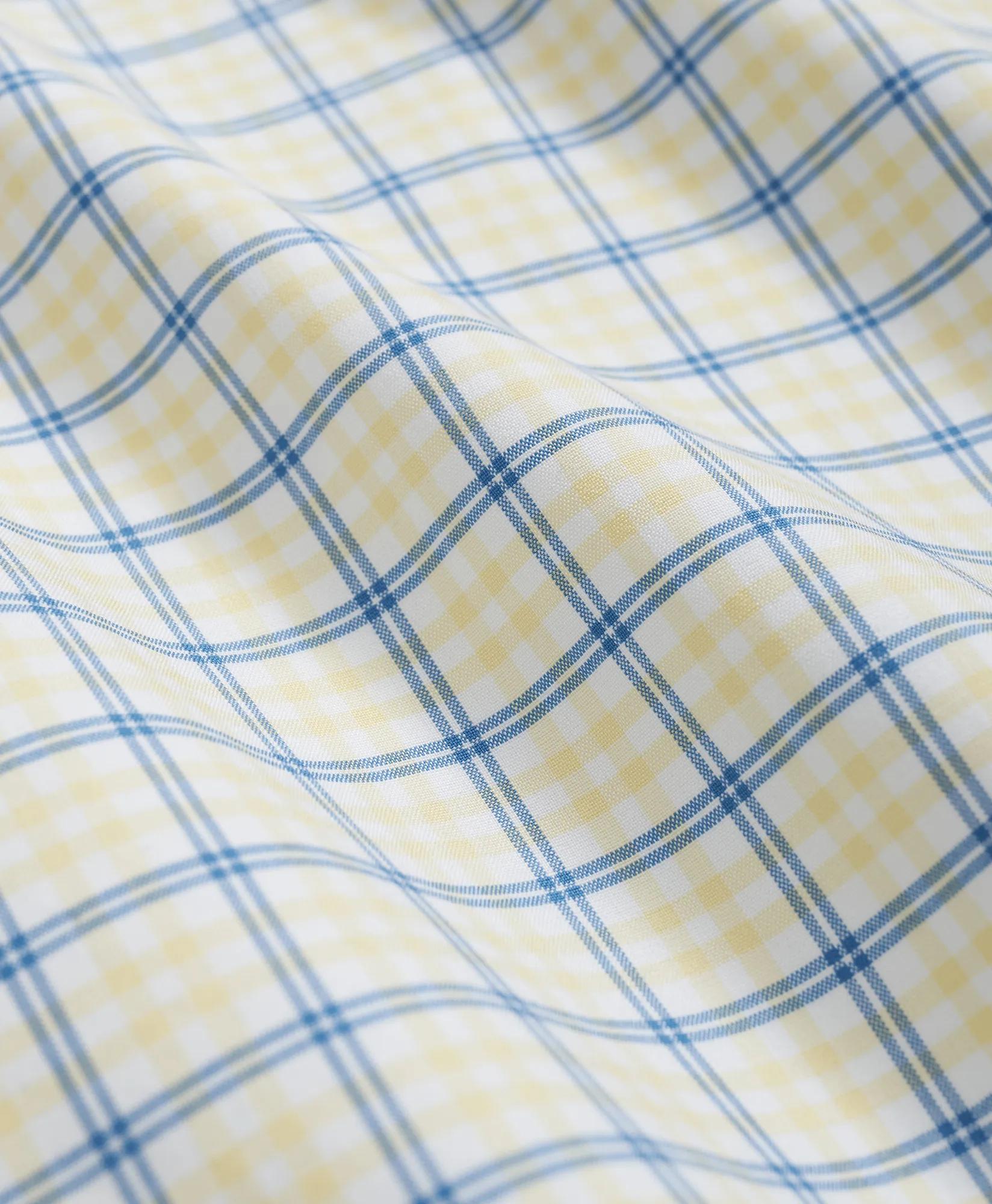 Stretch Cotton Non-Iron Polo Button Down Collar, Graph Check Shirt