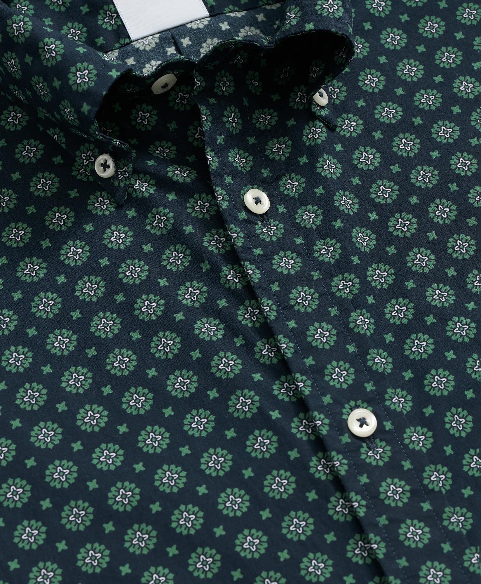 Friday Shirt, Poplin Short-Sleeve Medallion Print