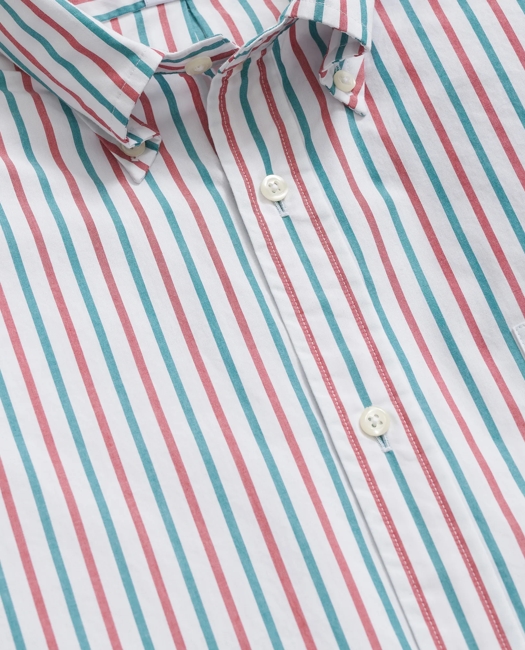 Friday Shirt, Poplin Holiday Stripe