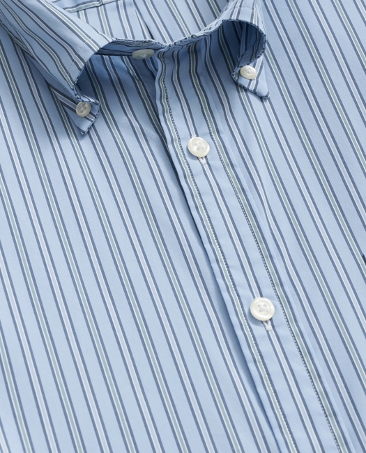 Performance Series Stretch Polo Button-Down Collar, Striped Sport Shirt