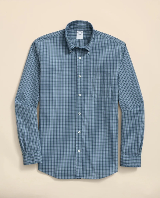 Performance Series Stretch Polo Button-Down Collar, Tartan Sport Shirt