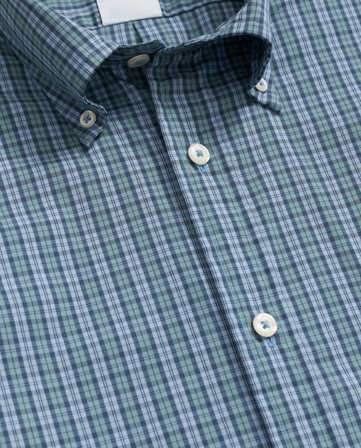 Performance Series Stretch Polo Button-Down Collar, Tartan Sport Shirt