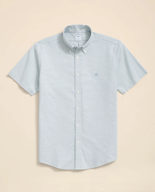 Stretch Non-Iron Oxford Button-Down Collar, Short Sleeve Shirt
