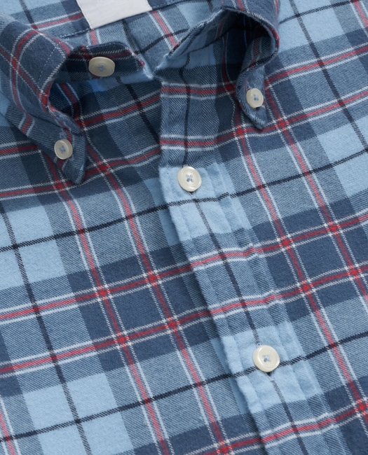 Portuguese Flannel Polo Button Down Collar, Plaid Shirt