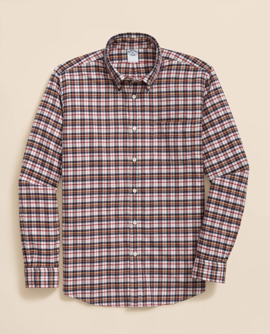 Portuguese Flannel Polo Button Down Collar, Multi-Check Shirt