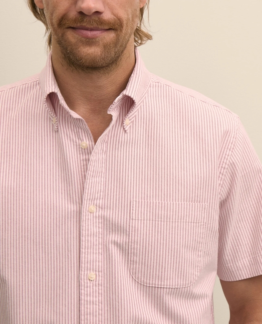 Friday Shirt, Oxford Candy Stripe, Short Sleeve