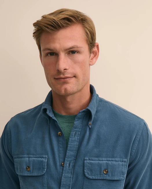 Friday Corduroy Work Shirt - Blue