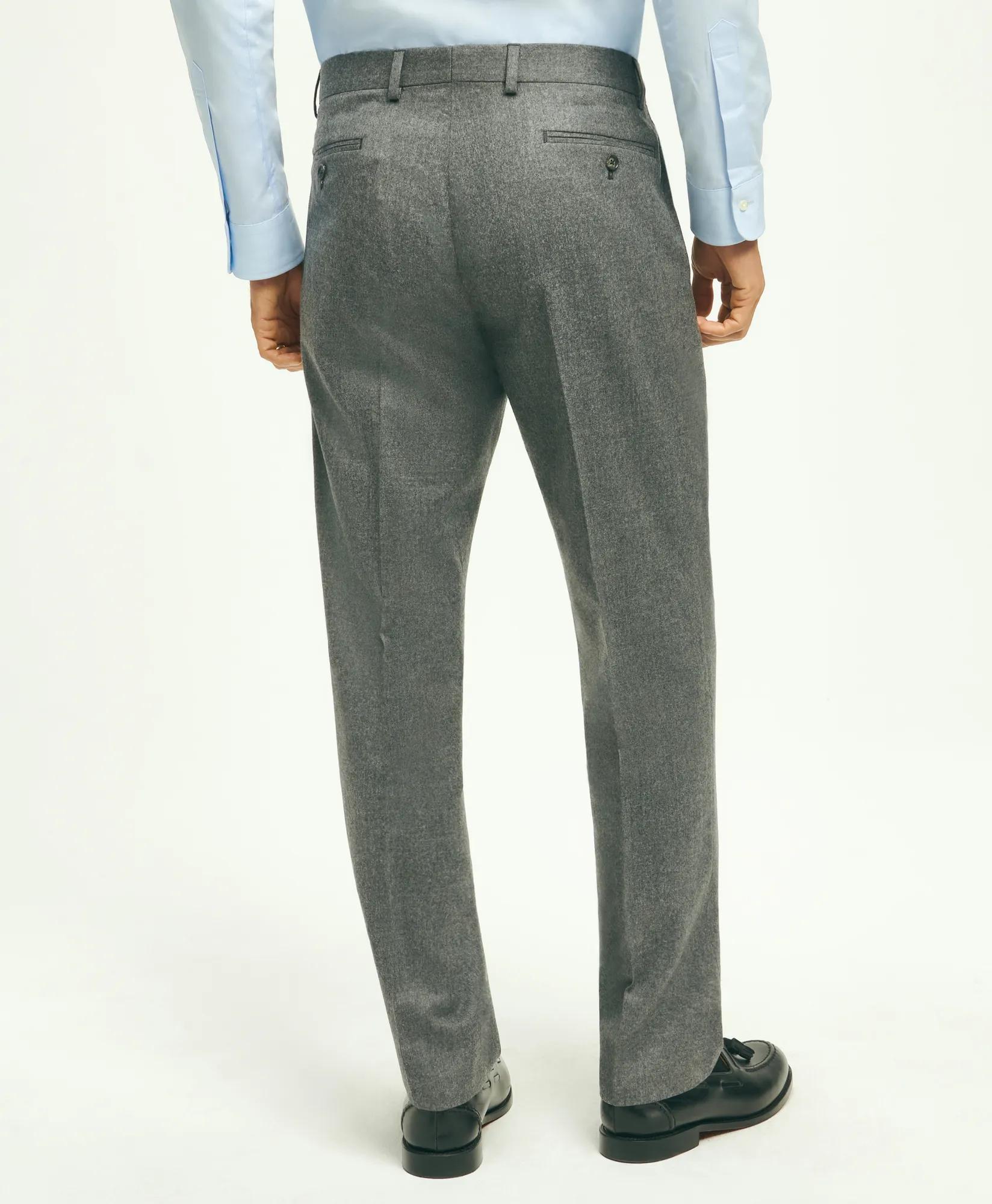 Traditional Fit Wool Flannel Dress Pants