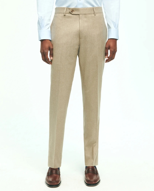Slim Fit Wool Flannel Dress Pants