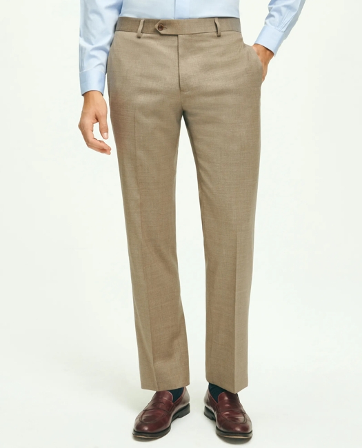 Traditional Fit Wool 1818 Dress Pants - Tan