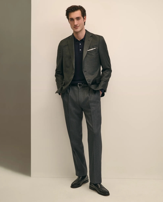 Classic Fit Wool Twill Dress Pants