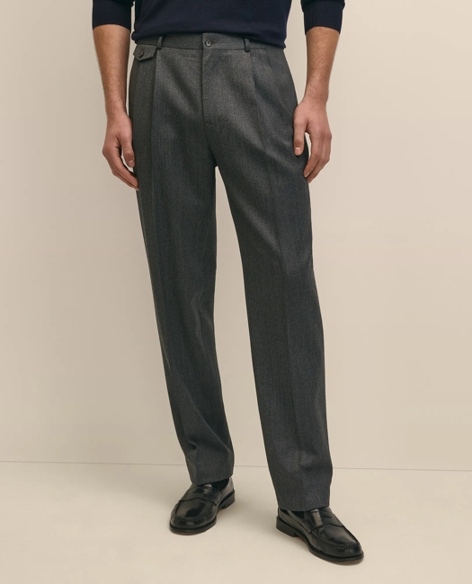 Classic Fit Wool Twill Dress Pants