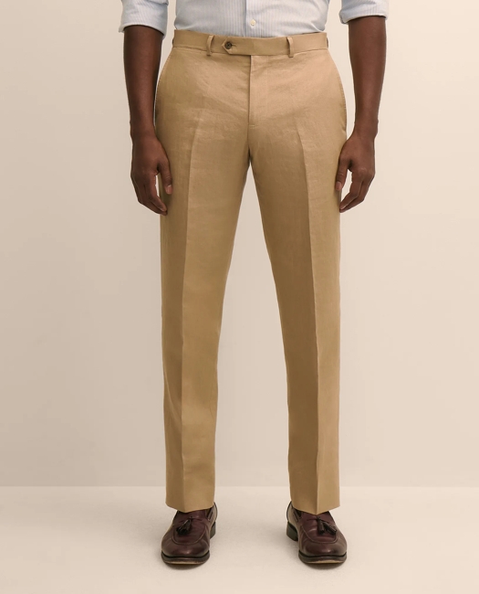 Classic Fit Linen 1818 Dress Pants - Khaki