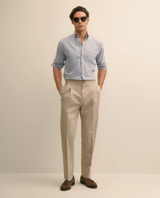Classic Fit Cotton Blend Side-Tab Dress Pants