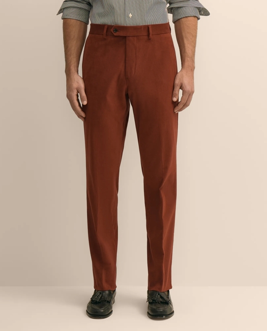 Classic Fit Cotton Blend Moleskin Dress Pants
