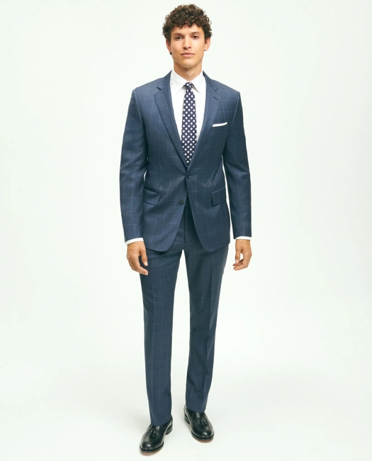 Classic Fit Wool Windowpane 1818 Suit