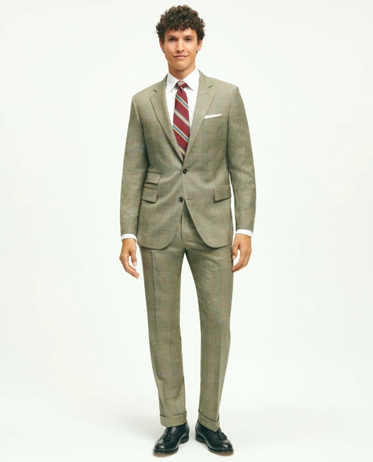 Classic Fit Stretch Wool Windowpane 1818 Suit