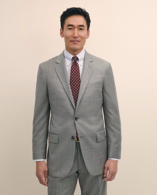 Traditional Fit Wool Sharkskin 1818 Suit