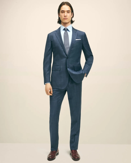 Slim Fit Wool Windowpane 1818 Suit