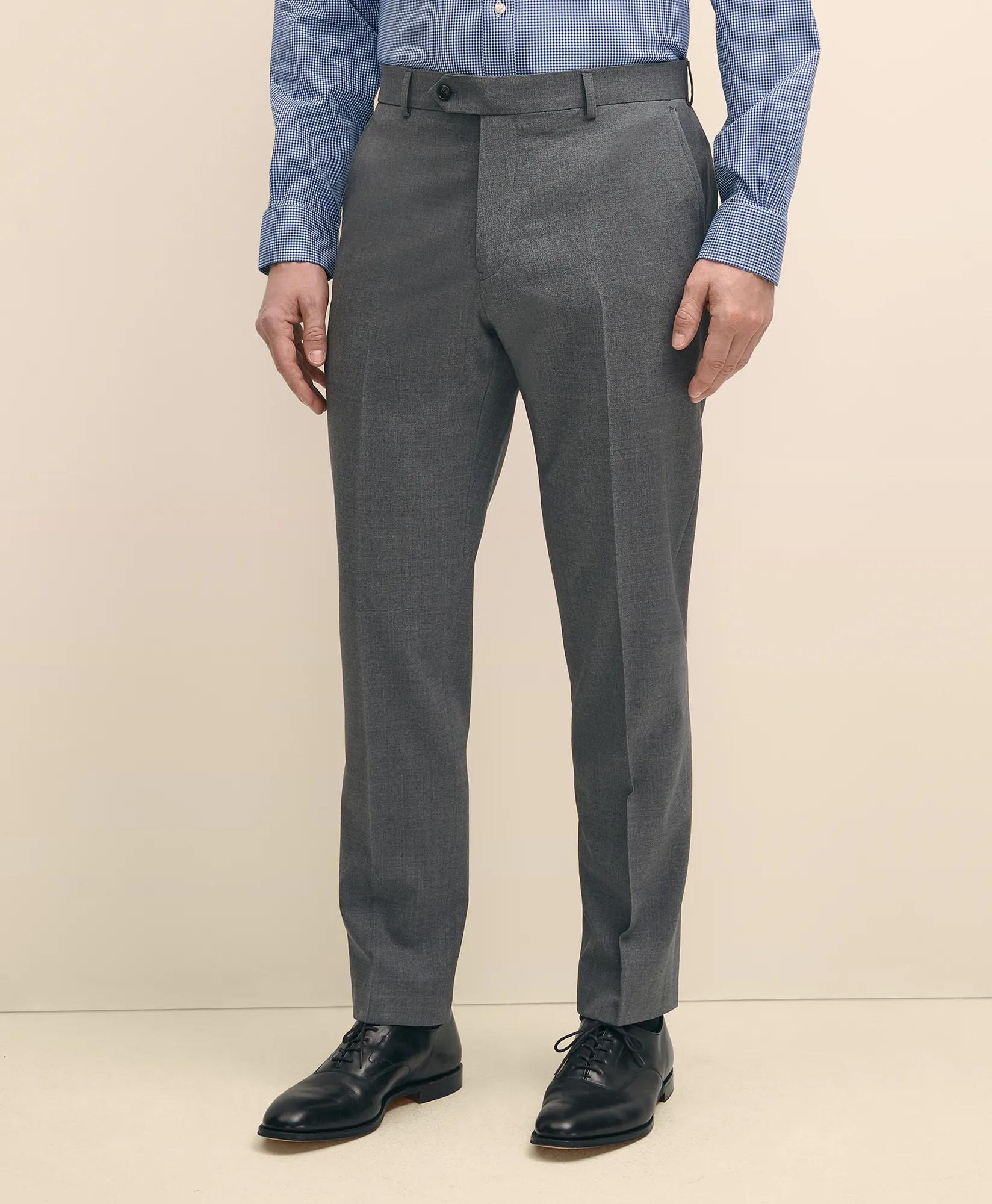 Explorer Collection Classic Fit Wool Suit Pants - Light Grey