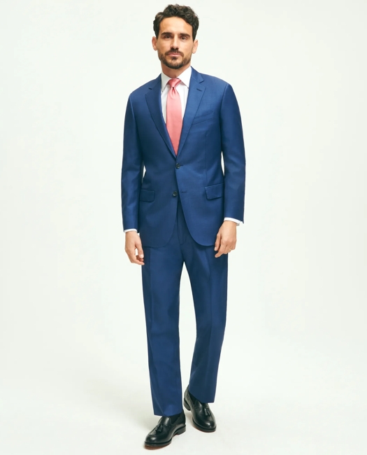 Traditional Fit Wool Sharkskin 1818 Suit