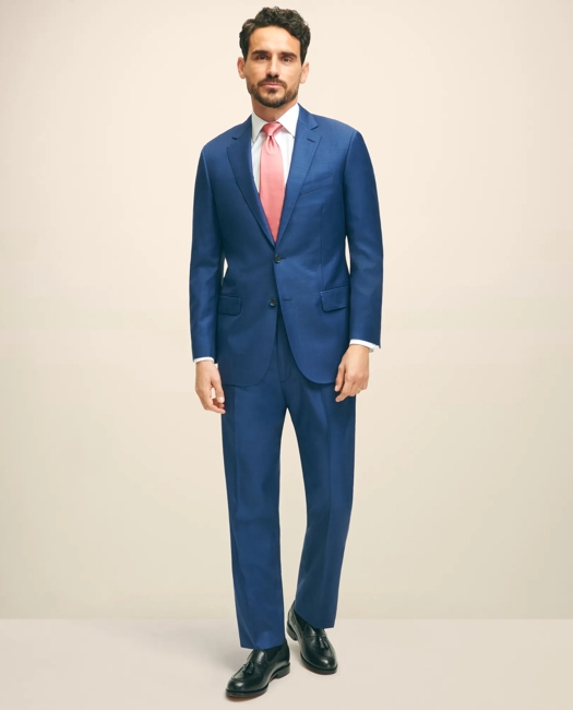 Traditional Fit Wool Sharkskin 1818 Suit