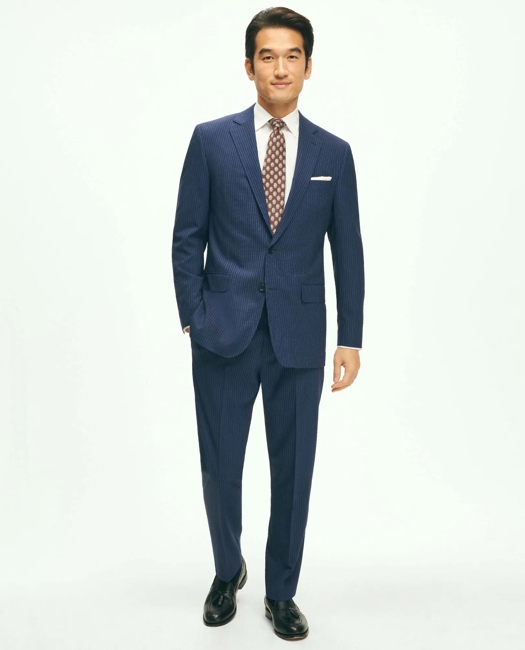 Explorer Collection Classic Fit Wool Pinstripe Suit Jacket