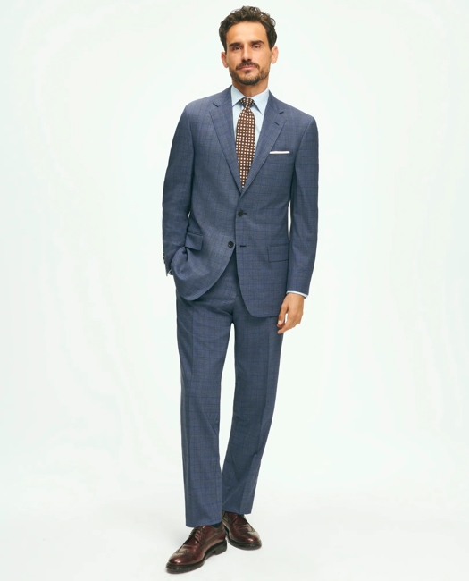Traditional Fit Wool Checked 1818 Suit