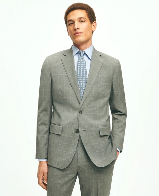 Slim Fit 1818 Windowpane Suit In Wool