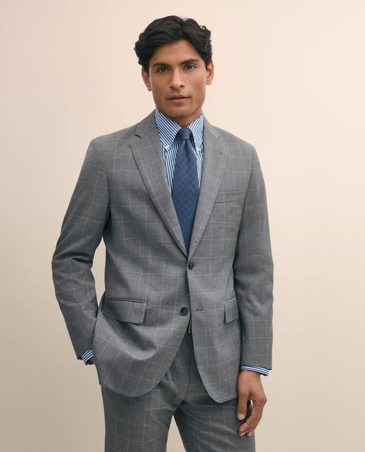 Slim Fit 1818 Windowpane Suit In Wool