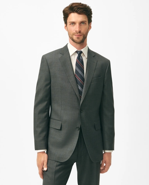 Classic Fit Wool Windowpane 1818 Suit