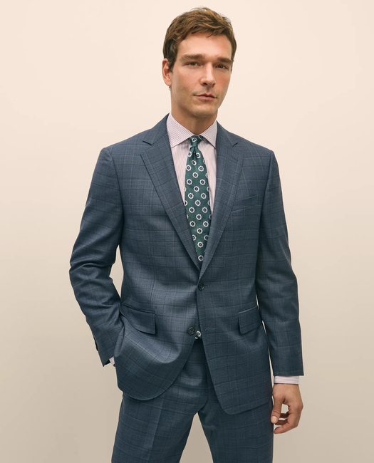 Classic Fit Wool Blue Check 1818 Suit