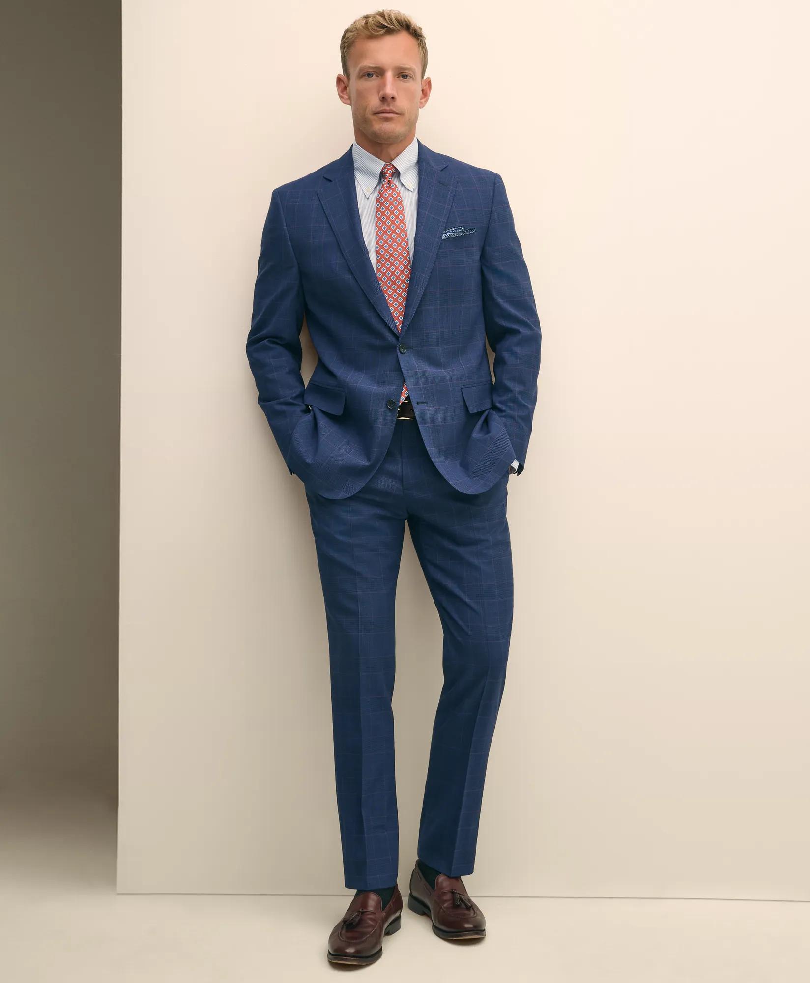 Explorer Collection Classic Fit Wool Check Suit Pants