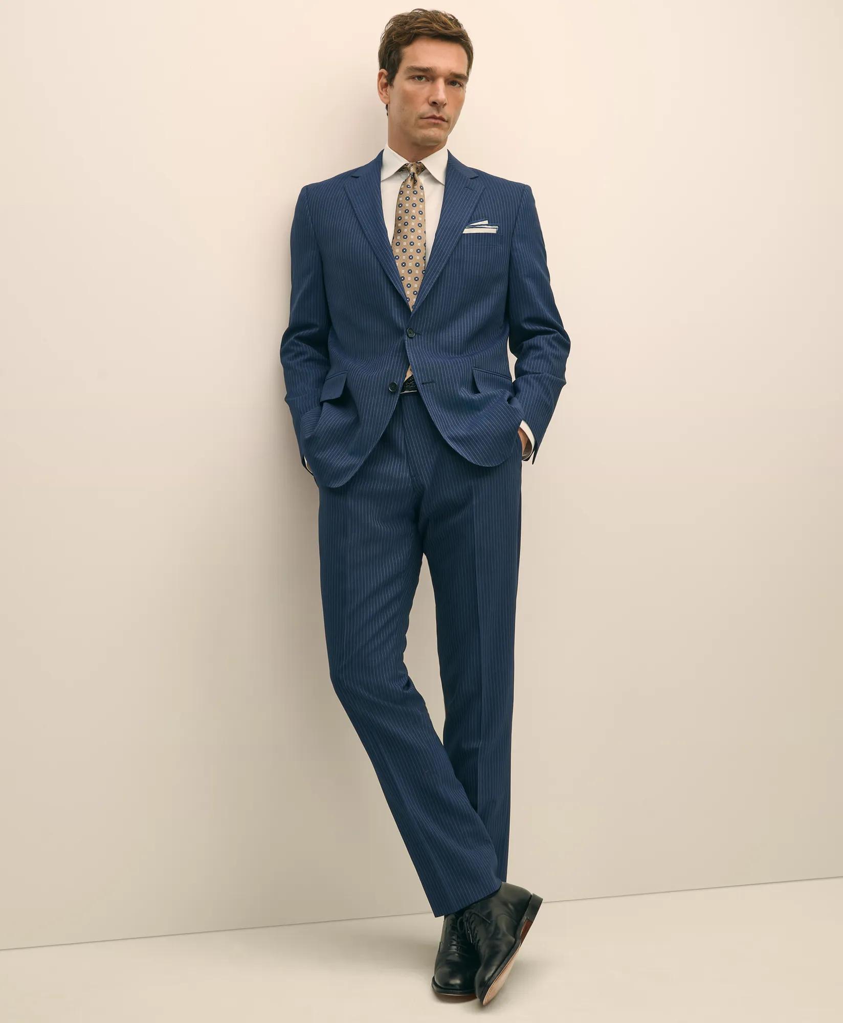 Explorer Collection Classic Fit Wool Pinstripe Suit Jacket