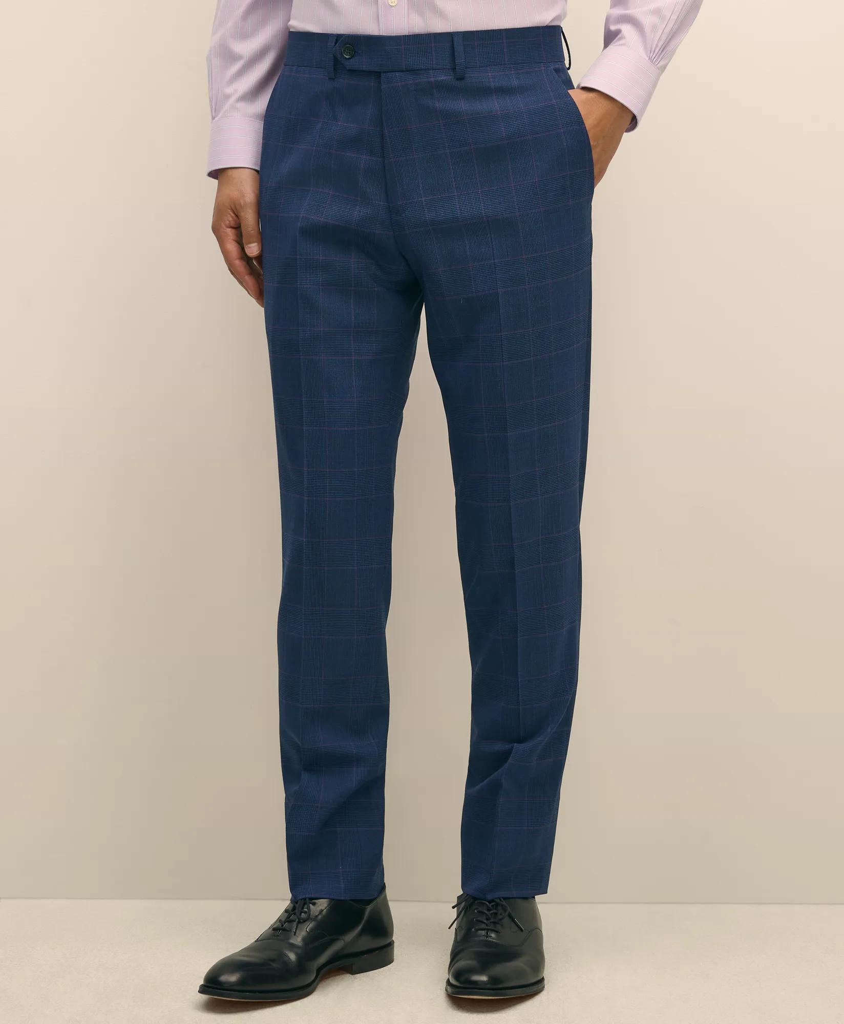 Explorer Collection Slim Fit Wool Check Suit Pants