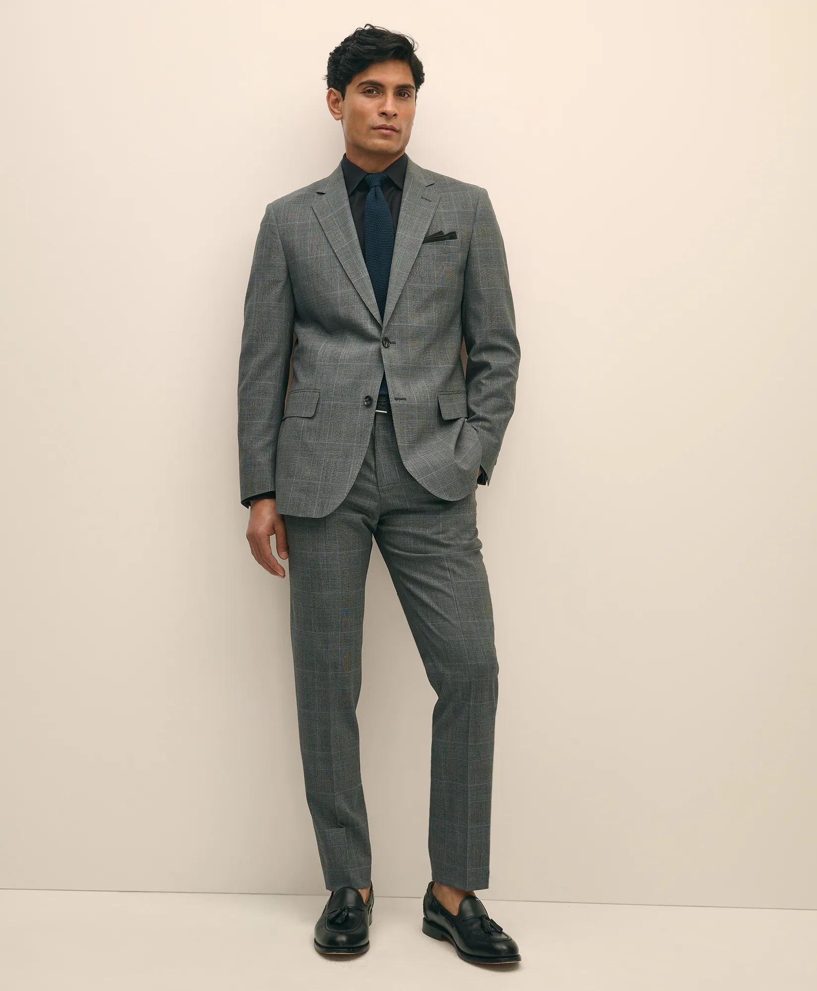 Explorer Collection Slim Fit Wool Check Suit Jacket