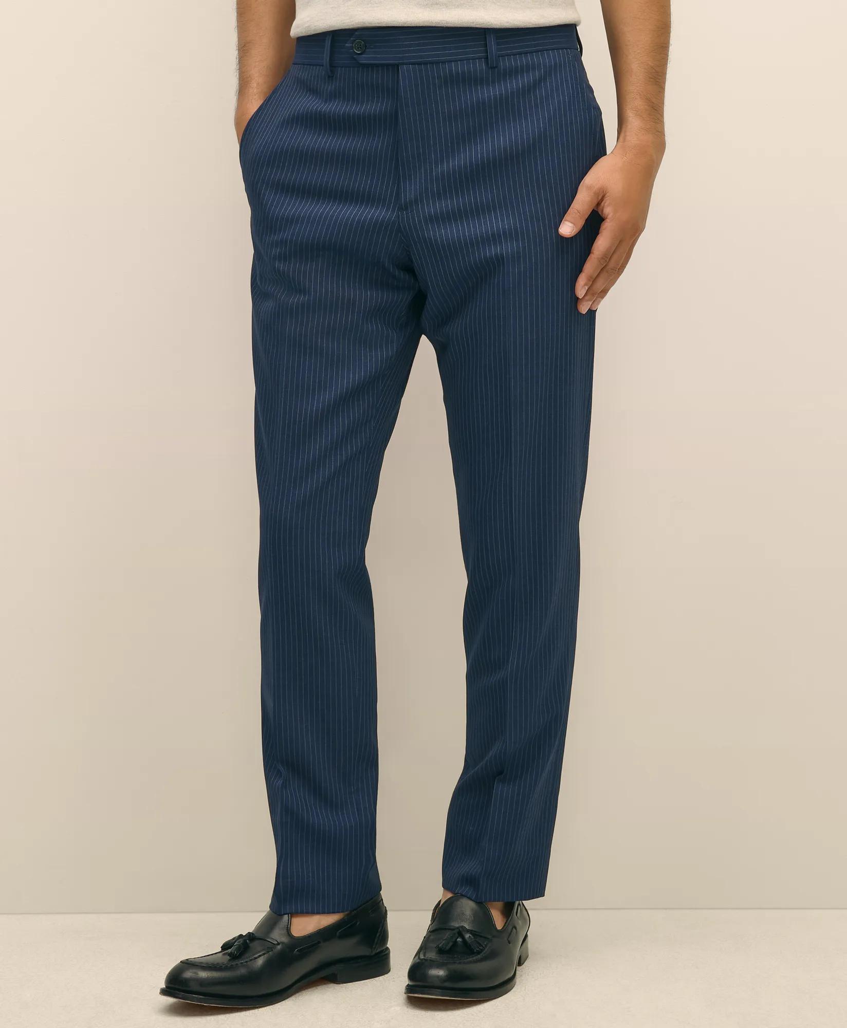 Explorer Collection Slim Fit Wool Pinstripe Suit Pants
