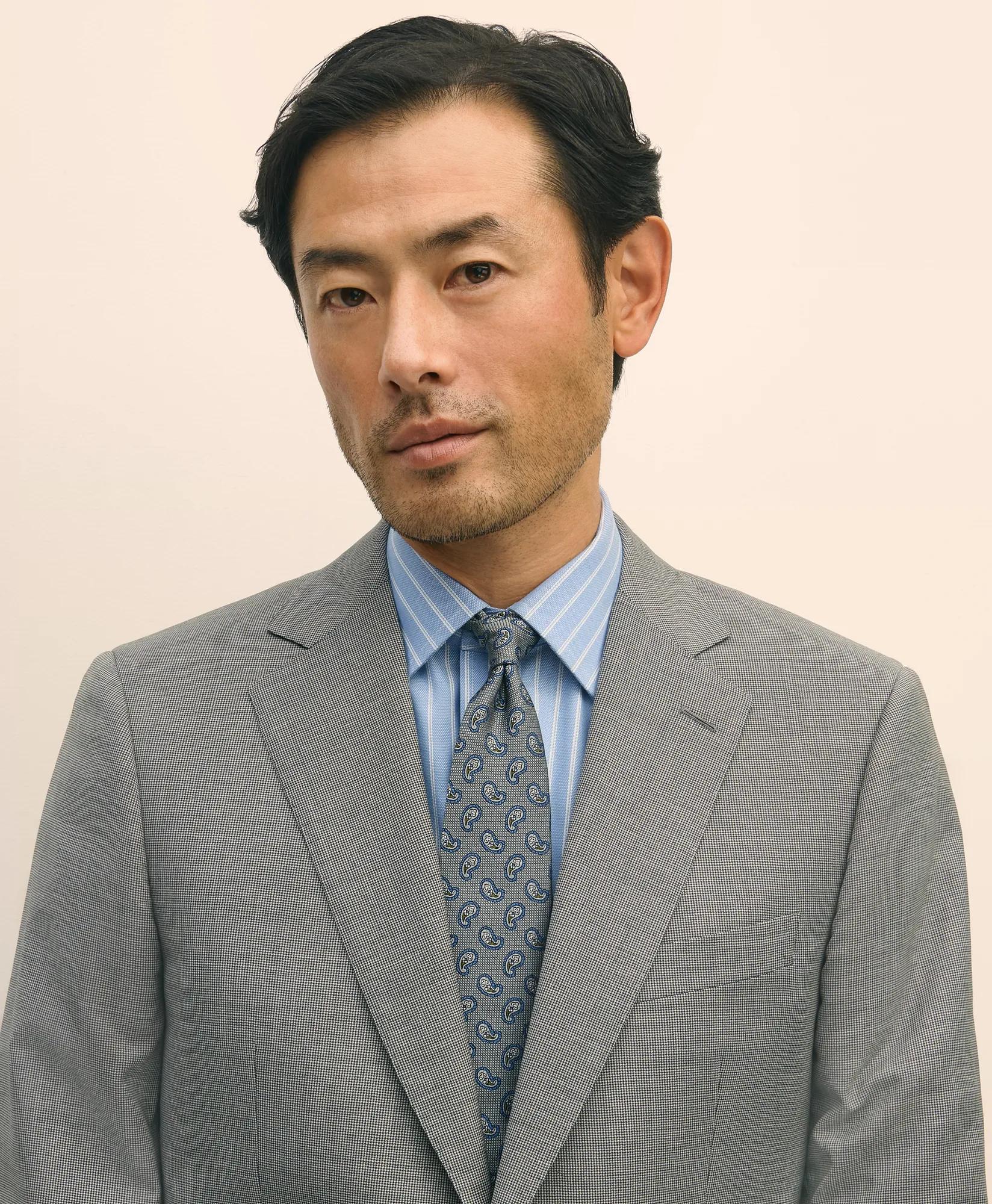 Slim Fit Wool Mini Houndstooth 1818 Suit
