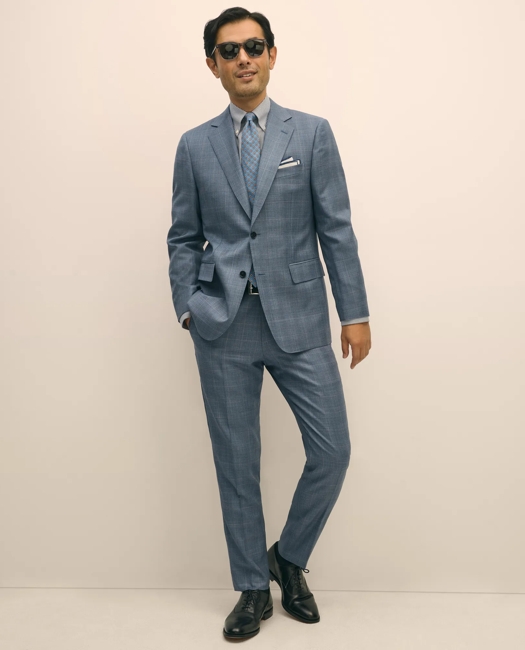 Slim Fit Wool Overcheck 1818 Suit