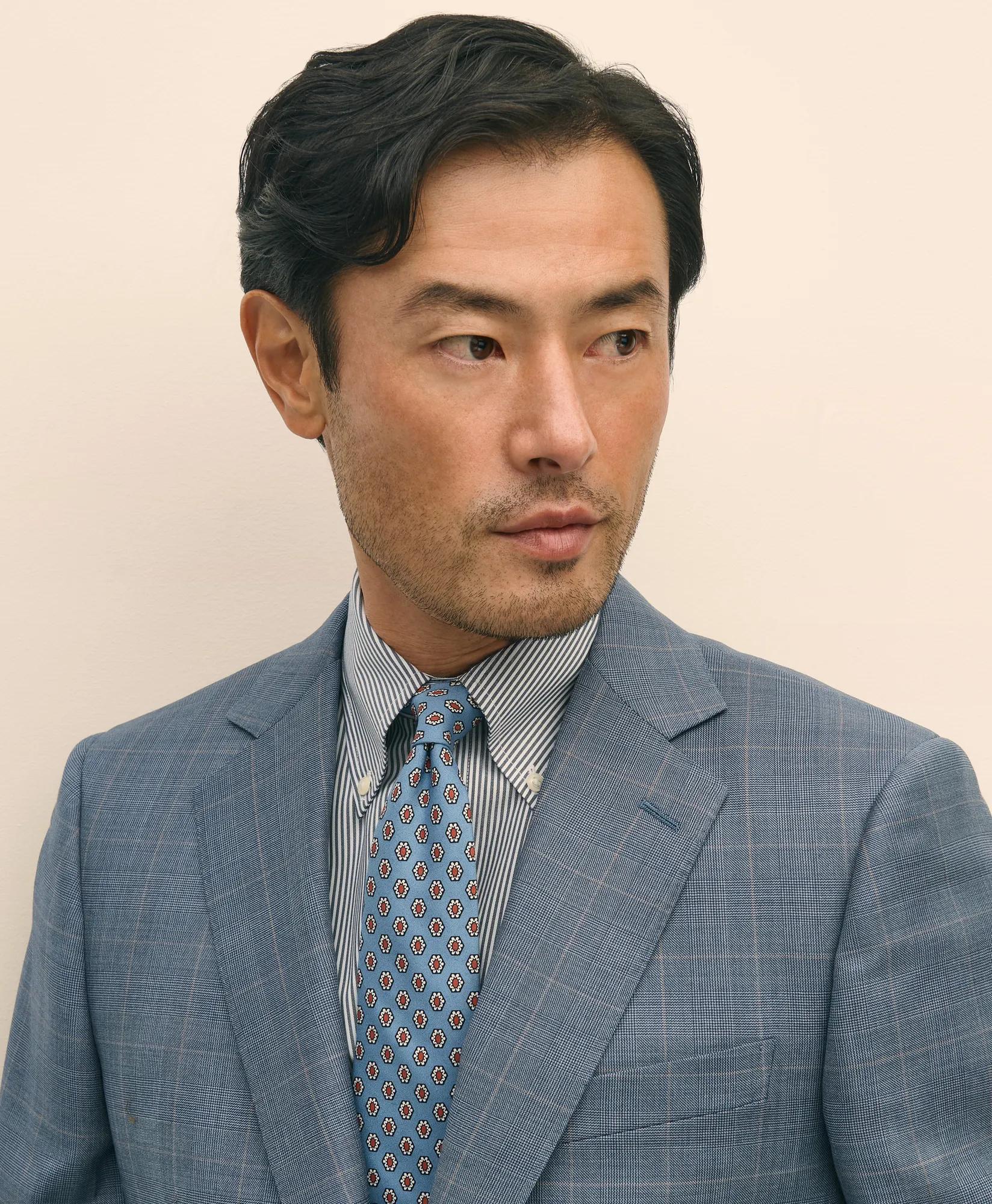 Slim Fit Wool Overcheck 1818 Suit