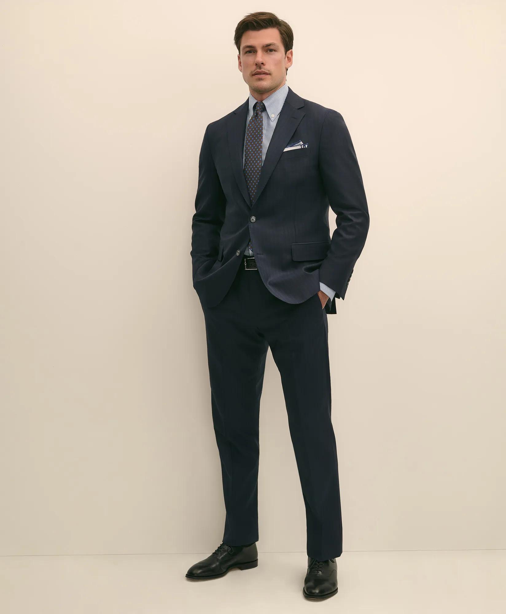 Explorer Collection Classic Fit Wool Bold Stripe Suit Jacket