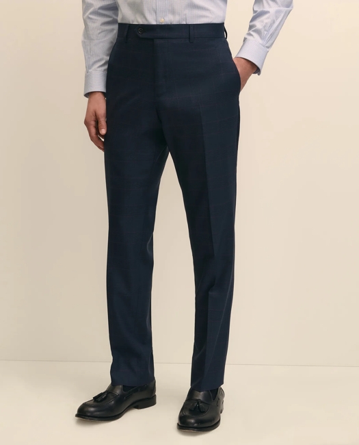 Explorer Collection Classic Fit Wool Overcheck Suit Pants