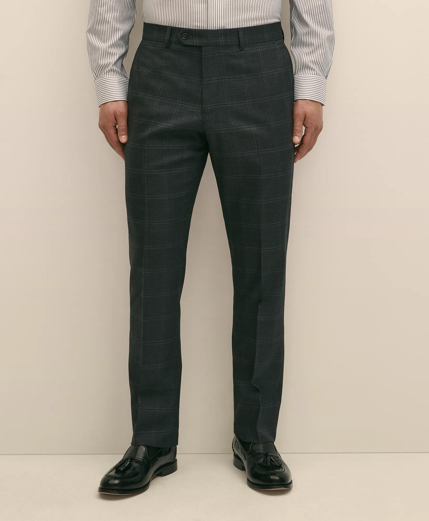 Explorer Collection Classic Fit Wool Windowpane Suit Pants