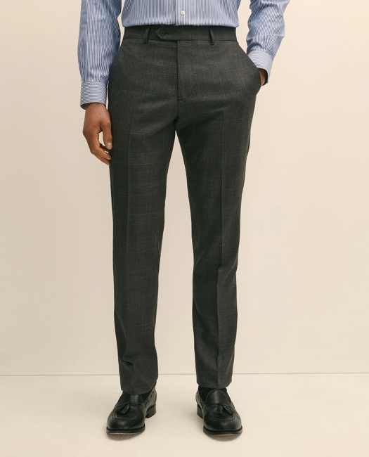 Explorer Collection Slim Fit Wool Overcheck Suit Pants