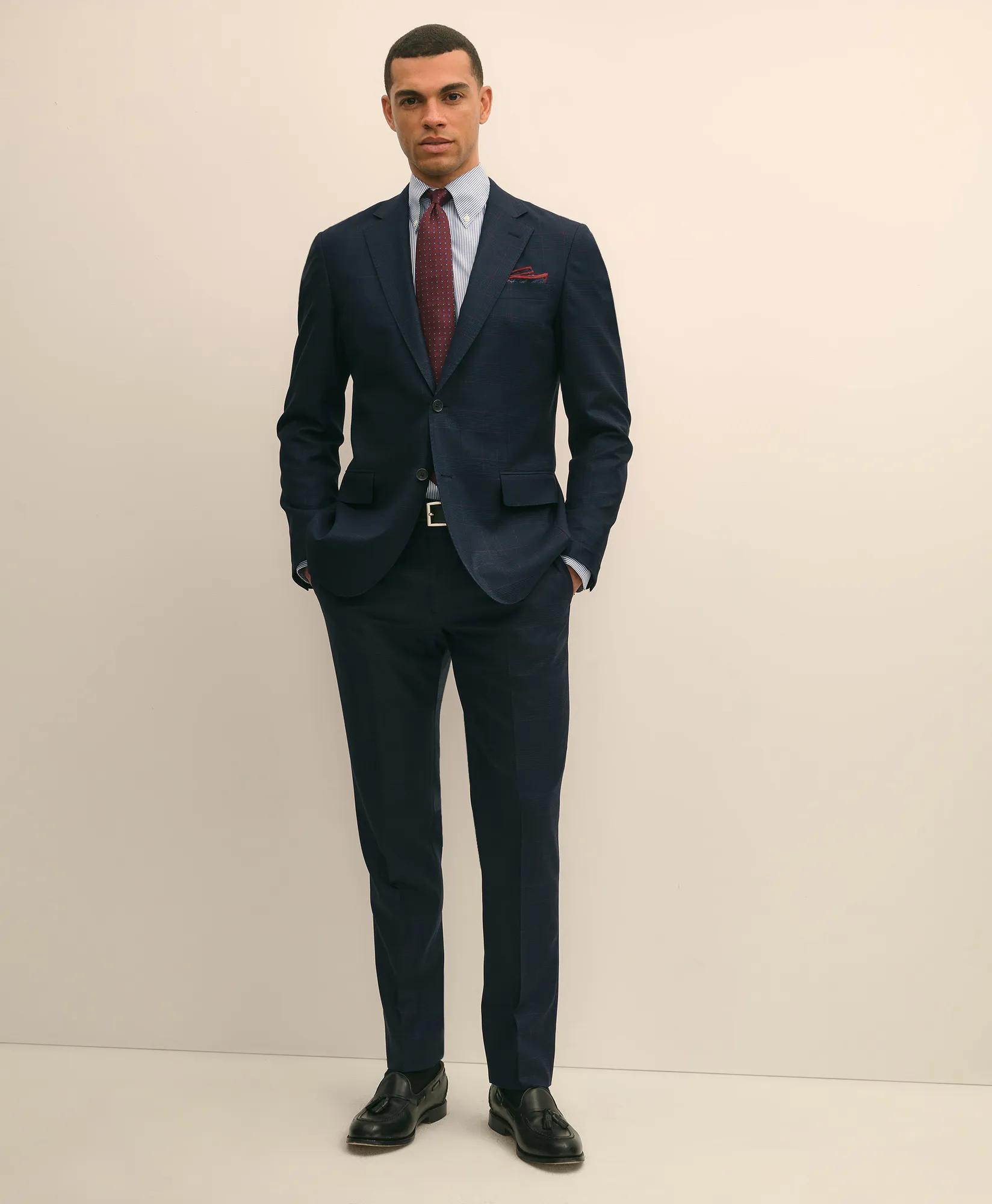 Explorer Collection Slim Fit Wool Overcheck Suit Pants