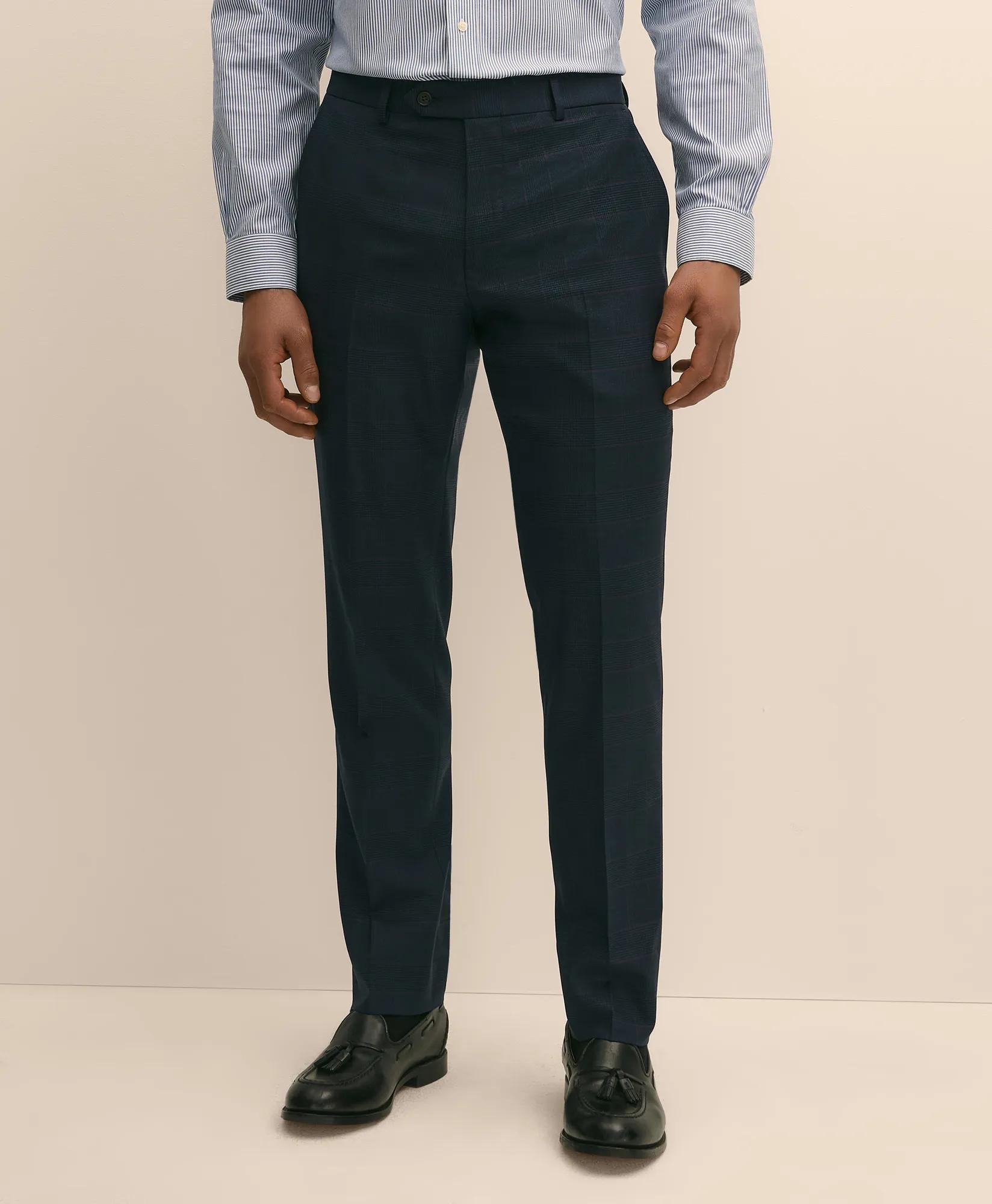 Explorer Collection Slim Fit Wool Overcheck Suit Pants
