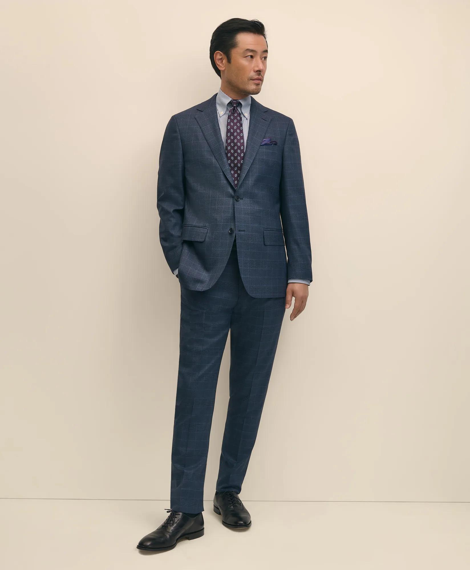 Explorer Collection Slim Fit Wool Overcheck Suit Pants