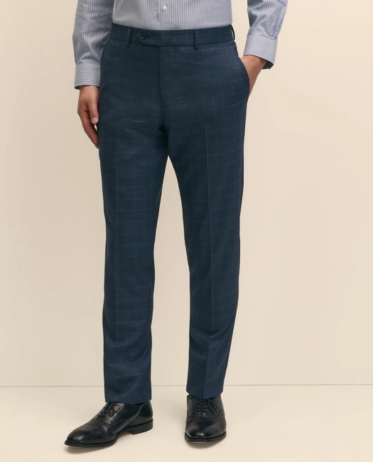Explorer Collection Slim Fit Wool Overcheck Suit Pants